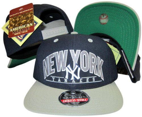 New York Yankees Navy/Grey Two Tone Plastic Snapback Adjustable Snap Back Hat/Cap
