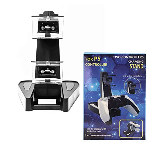 Dual Charge PS5 Controller Charger for PS5 DualSense Controller Charger Charging Dock Station Stand- Dual USB Fast Charging Station and LED Indicator for PS5 DualSense Controller Dual Charge PS5 Controller Charger for PS5 DualSense Controller Charger Charging Dock Station Stand- Dual USB Fast Charging Station and LED Indicator for PS5 DualSense Controller