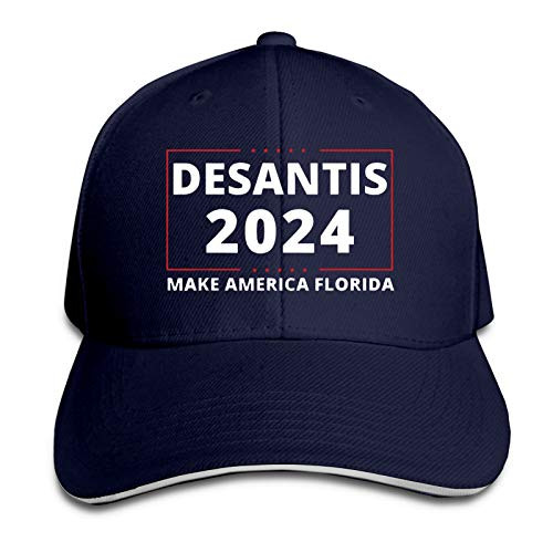 Desantis 2024 Make America Florida Unisex Sandwich Casquette Baseball Adjustable Cap Vintage Trucker Hats Navy