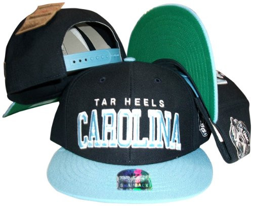 North Carolina UNC Tar Heels Navy/Carolina Blue Plastic Snapback Adjustable Plastic Snap Back Hat/Cap