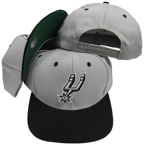 San Antonio Spurs Grey/Black Two Tone Plastic Snapback Adjustable Plastic Snap Back Hat/Cap San Antonio Spurs Grey/Black Two Tone Plastic Snapback Adjustable Plastic Snap Back Hat/Cap