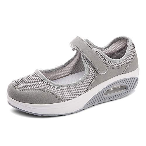 Women's Air Cushion Diabetic Walking Shoes Adjustable Strap Mesh Mary