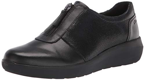 Clarks womens Kayleigh Sail Loafer- Black Interest Suede Combi- 9.5 Wide US