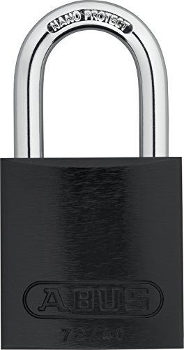 ABUS 72/40 Aluminum Safety Padlock Black Keyed Different