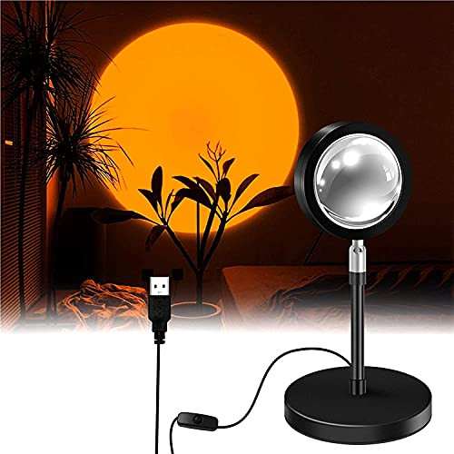 Sunset Lamp- Sunset Projection Lamp Led Light 90 Degree Rotation- Rainbow Projection Lamp-Night Light Projector Led Lamp- Romantic Projector for Home Party Living Room Bedroom Decor -Sunset- Sunset Lamp- Sunset Projection Lamp Led Light 90 Degree Rotation- Rainbow Projection Lamp-Night Light Projector Led Lamp- Romantic Projector for Home Party Living Room Bedroom Decor -Sunset-