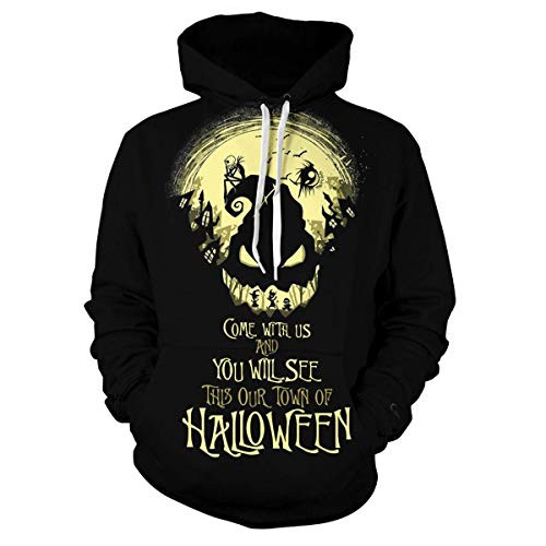 PEARTWOLF Nightmare Before Christmas Hoodie Jack Sally Skellington Hoodie Novelty Unisex 3D Sweatshirt 6-XX-Large PEARTWOLF Nightmare Before Christmas Hoodie Jack Sally Skellington Hoodie Novelty Unisex 3D Sweatshirt 6-XX-Large