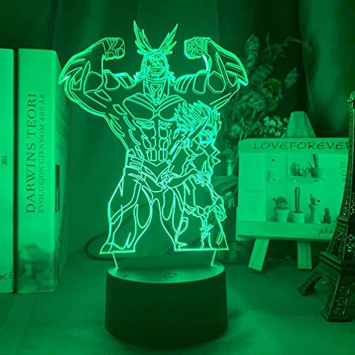3D Anime Illusion Night Light My Hero Academia Amajiki Tamaki Led Lamp Illusion Room Deco Birthday Gift Amajiki Tamaki Lamp- Remote Control 16 Colors