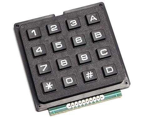 CANADUINO 4x4 Array Matrix Keypad for Arduino etc. - Tactile Hard Keys - Plastic