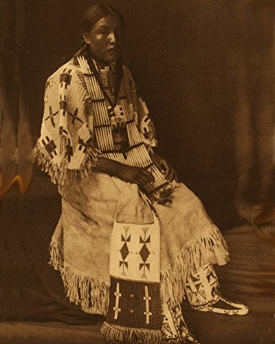 8 x 10 Old Tin Metal Signs Sioux Girl Native American Indian Photo wall art