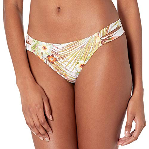 Roxy Junior's Printed Beach Classics Reg Bikini Bottom- Bright White HERBIER S- XL