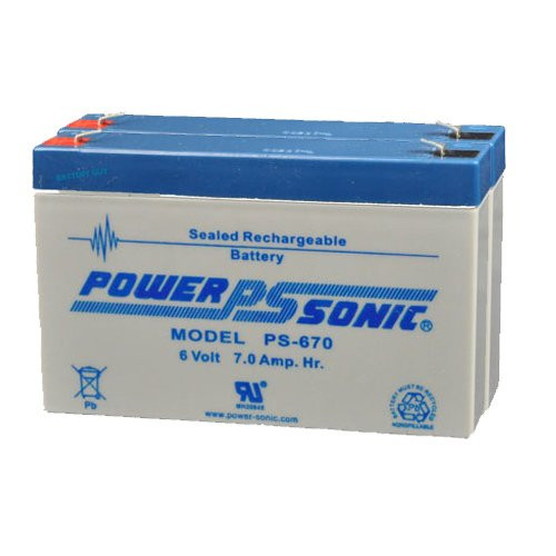 Power Sonic PS-670-2P- ~ Rechargeable SLA Battery 6v 14Ah