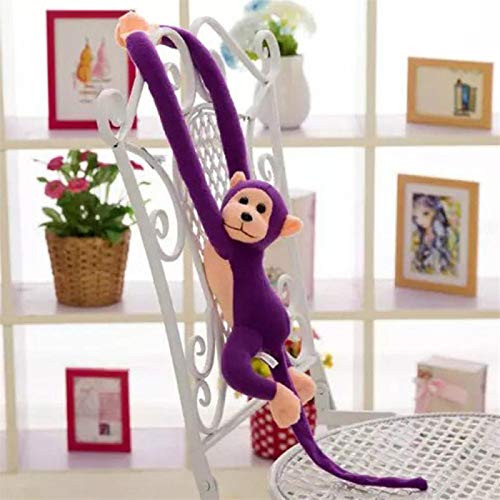 Sobneqce Kawaii Plush Cute Baby Kids Toddler Soft Plush Toys Long Arm Monkey Stuffed Animal Doll Plush Toys -Color - Purple-