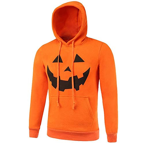 CapsA Men Halloween Costumes-3D Hoodies Skeleton Skull Print Hoodies Pullover Sweatshirt Pockets Christmas