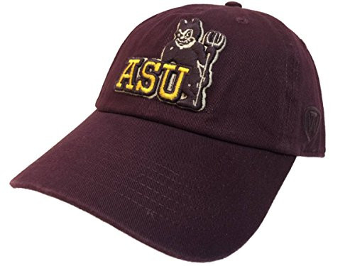 Top of the World Arizona State Sun Devils Tow Burgundy Vintage Crew Adj. Strapback Slouch Hat Cap Top of the World Arizona State Sun Devils Tow Burgundy Vintage Crew Adj. Strapback Slouch Hat Cap