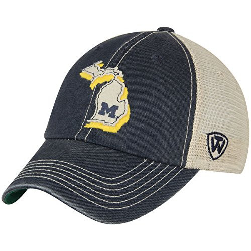 Top of the World Michigan Wolverines Tow Gray United Mesh Adjustable Snapback Slouch Hat Cap Top of the World Michigan Wolverines Tow Gray United Mesh Adjustable Snapback Slouch Hat Cap
