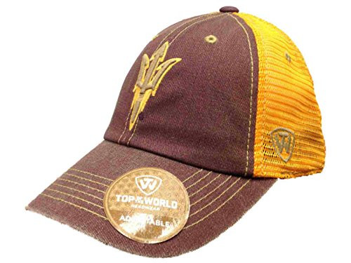 Top of the World Arizona State Sun Devils Tow Maroon Gold Past Mesh Adjustable Snapback Hat Cap Top of the World Arizona State Sun Devils Tow Maroon Gold Past Mesh Adjustable Snapback Hat Cap