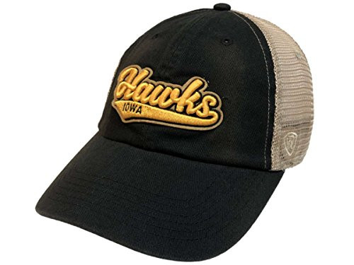 Top of the World Iowa Hawkeyes Tow Black with Tan Mesh Adjustable Snapback Slouch Hat Cap Top of the World Iowa Hawkeyes Tow Black with Tan Mesh Adjustable Snapback Slouch Hat Cap