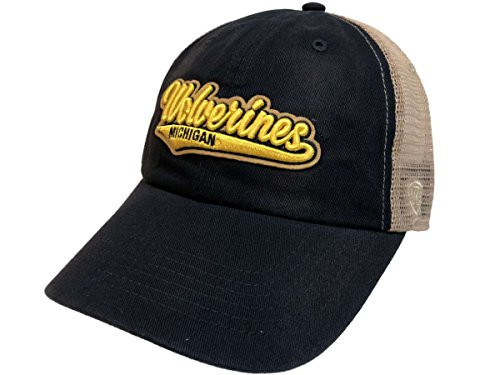 Top of the World Michigan Wolverines Tow Navy with Tan Mesh Adjustable Snapback Slouch Hat Cap Top of the World Michigan Wolverines Tow Navy with Tan Mesh Adjustable Snapback Slouch Hat Cap