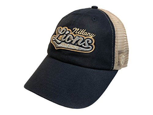 Top of the World Penn State Nittany Lions Tow Navy with Tan Mesh Adj. Snapback Slouch Hat Cap Top of the World Penn State Nittany Lions Tow Navy with Tan Mesh Adj. Snapback Slouch Hat Cap