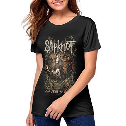 BobLBarrera Slip-Knot All Hope is Gone Fashion Women's T-Shirt Round Neck Short Sleeve Tees Medium