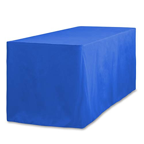 LinenTablecloth 6 ft. Fitted Polyester Tablecloth Royal Blue