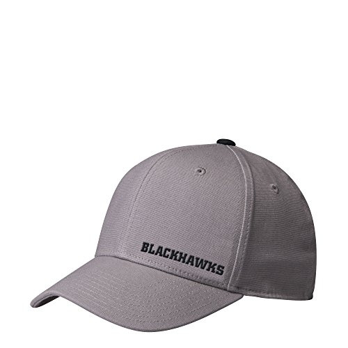 adidas Chicago Blackhawks Official NHL Gray Fashion Color Structured Flex Cap -S/M-