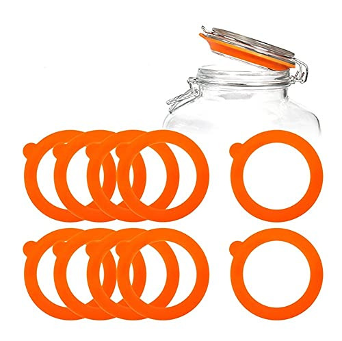 JIAN 20 Pieces Replacement Silicone Seals Replacement Rubber Jar Seals Airtight Silicone Gasket Sealing Rings Fit for Glass Clip Exquisite