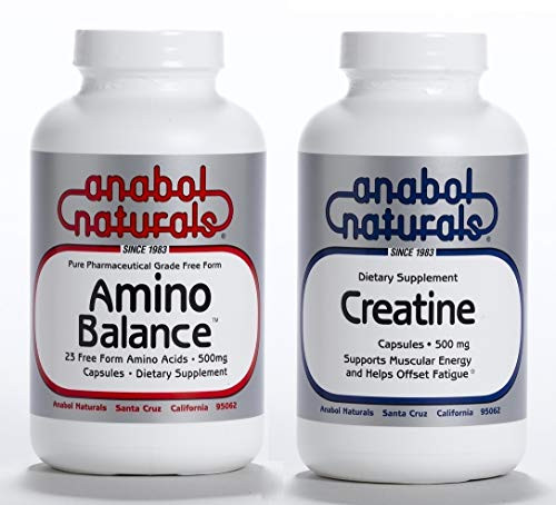 Anabol Naturals Energy Stack- Amino Balance 120 caps  and  Creatine 120 caps