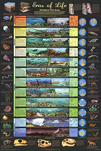 Laminated Eras of Life Geology Educational Science Chart Poster Laminated Poster 24 x 36in