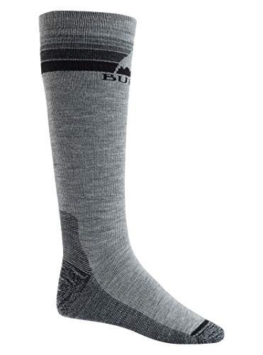 Burton Mens Emblem Midweight Sock- Gray Heather- Large