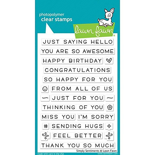 Lawn Fawn Clear Stamps LF1601 Simply Sentiments