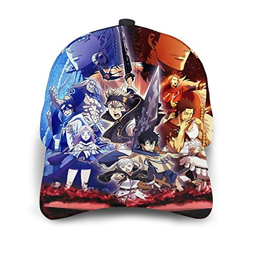 Anime Black Clover Baseball Cap Hip Hop Hat for Men Women Teens Black Adjustable Baseball Caps