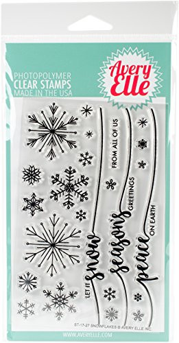 Avery Elle ST-17-27 Clear Stamp Set 4"X6"-Snowflakes