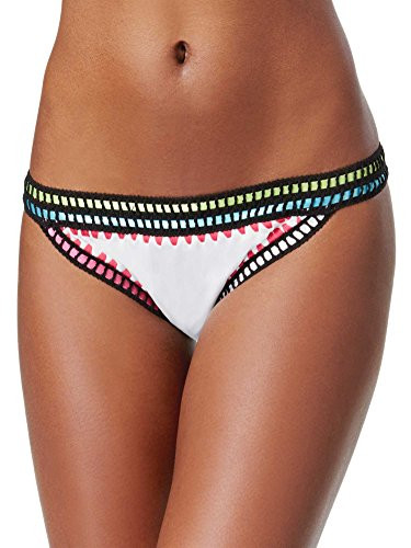 Bar III Weave It Hipster Bikini Bottom -Medium- White/Multi-