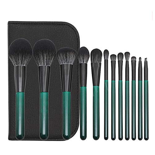 Luxury 12Pcs Makeup Brushes Set For Foundation Powder Blush Eyeshadow Concealer Lip Eye Make Up Brush Cosmetics Beauty Tools - Green