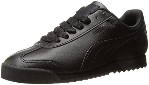 PUMA Men's Roma Basic Fashion Sneaker- Black/Black - 8 D-M- US