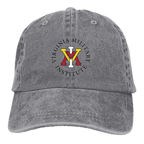 TRIOEPU VMI Unisex Camping Vintage Jeans Baseball Cap Classic Cotton Dad Hat Adjustable Plain Cap Gray
