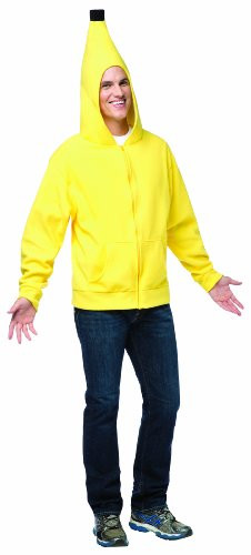 Rasta Imposta Men's Banana Hoodie- Yellow/Black- Large