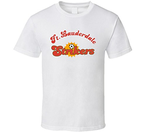 Ft. Lauderdale Strikers Retro NASL Soccer T Shirt L White