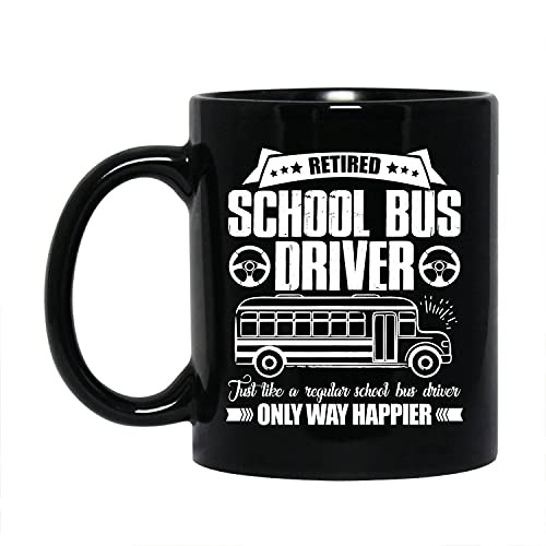 School Bus Driver Just Like A Regular School Bus Driver Graphic Mug- School Bus Driver Ceramic Coffee Mugs- School Bus Driver Mug For Family / Friends / Coworkers- School Bus Driver Mug Cup 11 Oz.