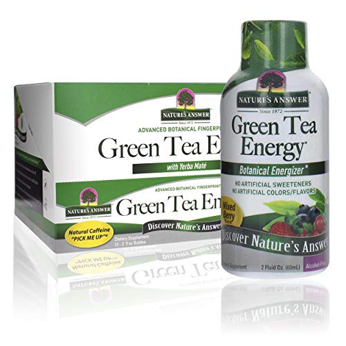 Nature's Answer Green Tea Energy Shot Cast- 12 Count | Natural Energy | Powerful Green Tea | Antioxidants