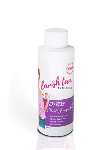 Spray Tan Solution Rapid Formula With A Violet Bronzer Base - Sunkissed Natural Color For Light- Medium- and Dark Skin Tones And Customizable Tan Results By Lavish Tan