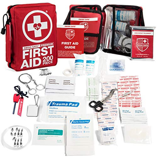 200-Piece Professional First Aid Kit for Home- Car or Work - Plus Emergency Medical Supplies for Camping- Hunting- Outdoor Hiking Survival