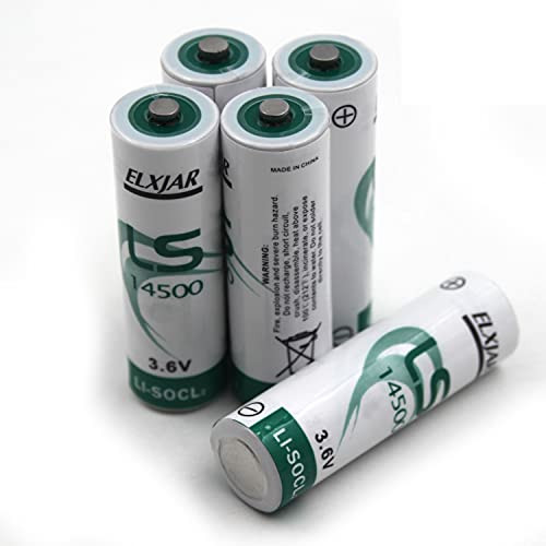 `-5-Pack- 3.6V LS14500 Battery- Water Electricity Meter PLC Facility Equipment Spare Generic Battery ER14505