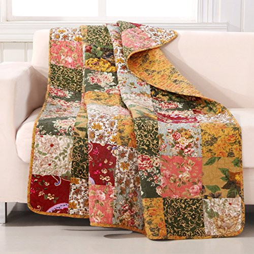 Greenland Home Antique Chic Quilted Patchwork Throw