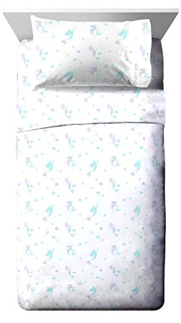 Jay Franco and Sons Disney The Little Mermaid Make A Splash Full Sheet Set - 4 Piece Set Super Soft and Cozy Kids Bedding Features Ariel - Fade Resistant Microfiber Sheets -Official Disney Product- Jay Franco and Sons Disney The Little Mermaid Make A Splash Full Sheet Set - 4 Piece Set Super Soft and Cozy Kids Bedding Features Ariel - Fade Resistant Microfiber Sheets -Official Disney Product-