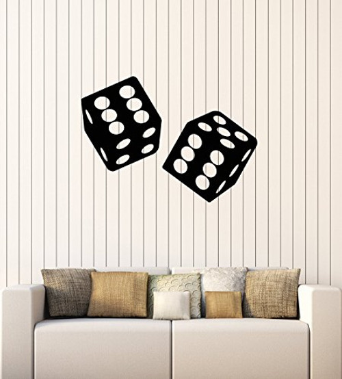 Dice Vinyl Wall Decal Gambling Board Games Casino Gambler Stickers Mural Large Decor -ig5332- Dice Vinyl Wall Decal Gambling Board Games Casino Gambler Stickers Mural Large Decor -ig5332-