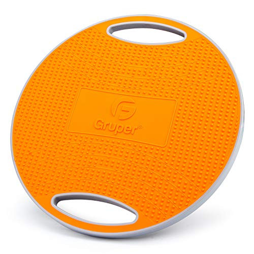 Gruper Wobble Balance Board-Exercise Balance Stability Trainer Non-Skid TPE Bump Surface  and  Bottom Material Portable Rocker Board for Balance Training and Exercising-Orange