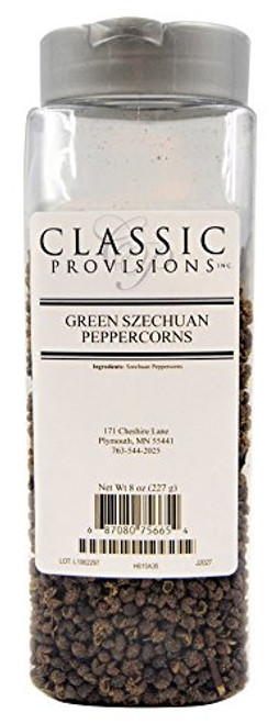 Classic Provisions Spices Peppercorns -Green Szechuan, 8.0 Ounce