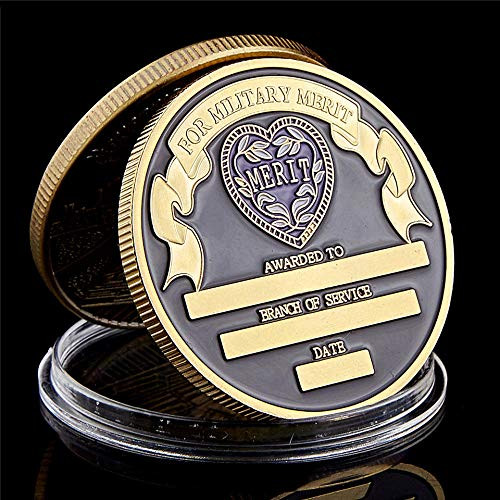 Purple Heart Purple Heart Medal Military Service Medal Medal Purple Heart Commemorative Coin Purple Creative Gift Substitutes for Exquisite Handicraft Currencies